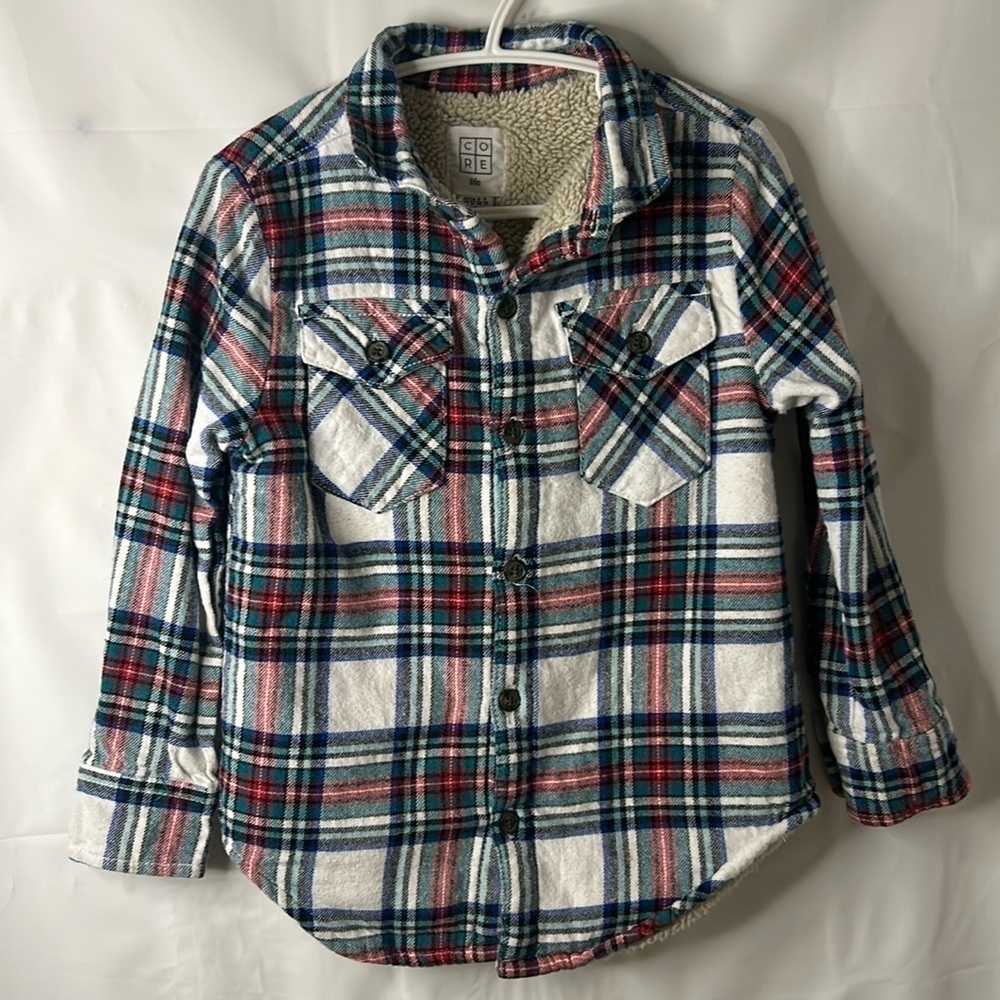 CORE life toddler size 3T flannel cotton Sherpa lined jacket shacket cabincore